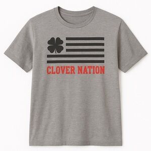 Gray Clover Nation Short Sleeve T-Shirt